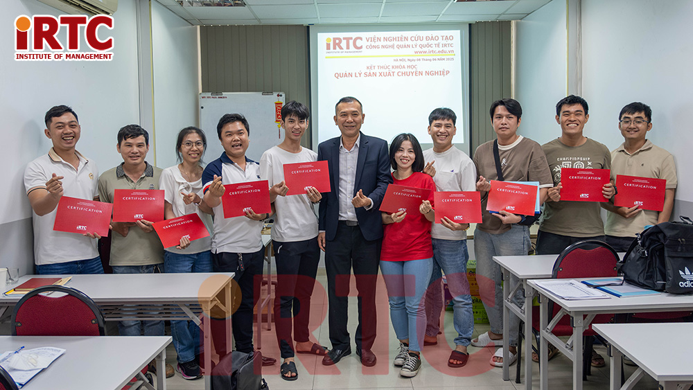 kết thúc khóa học quản lý sản xuất