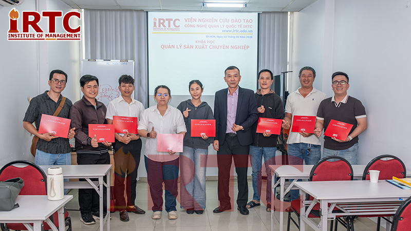 kết thúc khóa học quản lý sản xuất